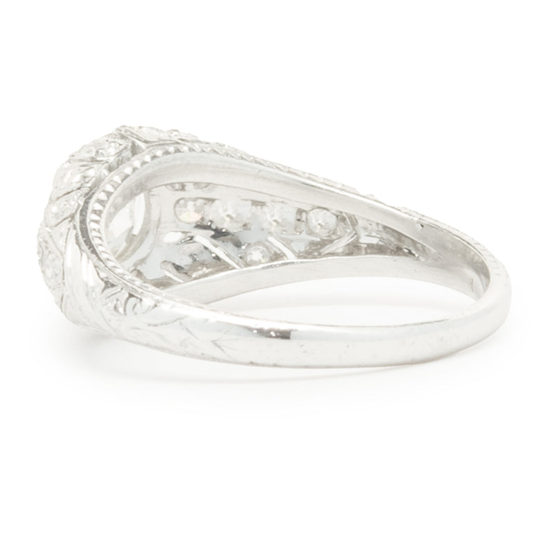 Platinum Vintage Art-Deco Diamond Engagement Ring