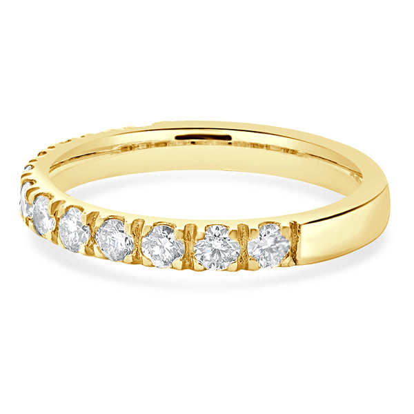 14 Karat Yellow Gold Diamond Band