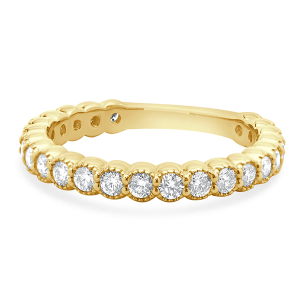 14 Karat Yellow Gold Diamond Band