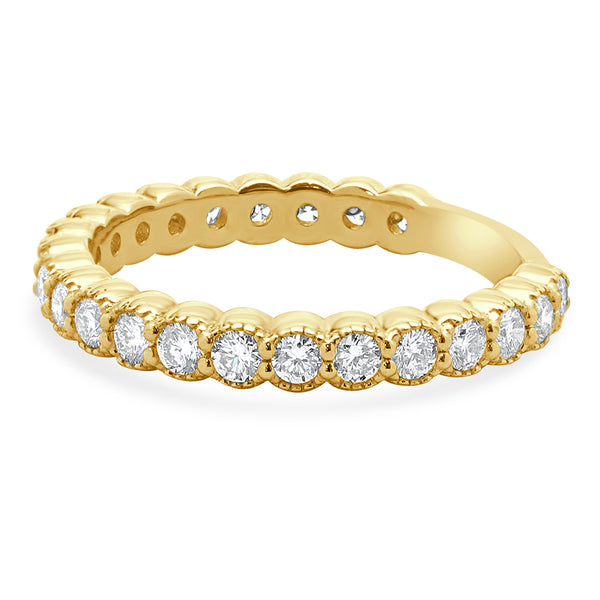 14 Karat Yellow Gold Diamond Band