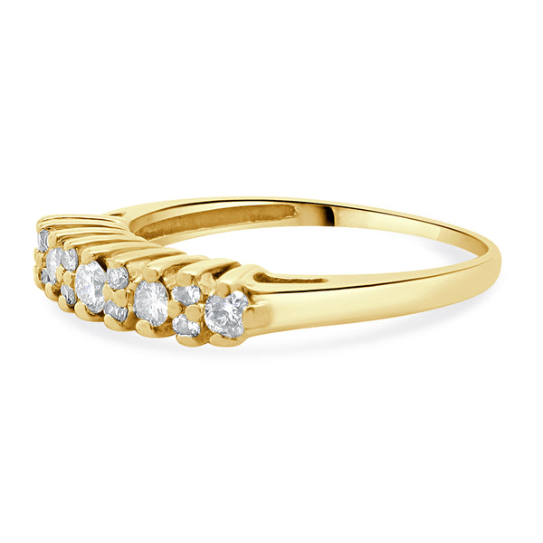 14 Karat Yellow Gold Vintage Diamond Band