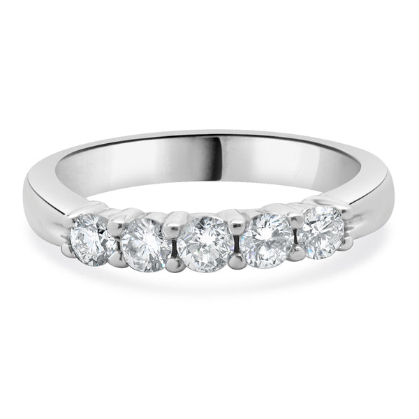 14 Karat White Gold Diamond Band