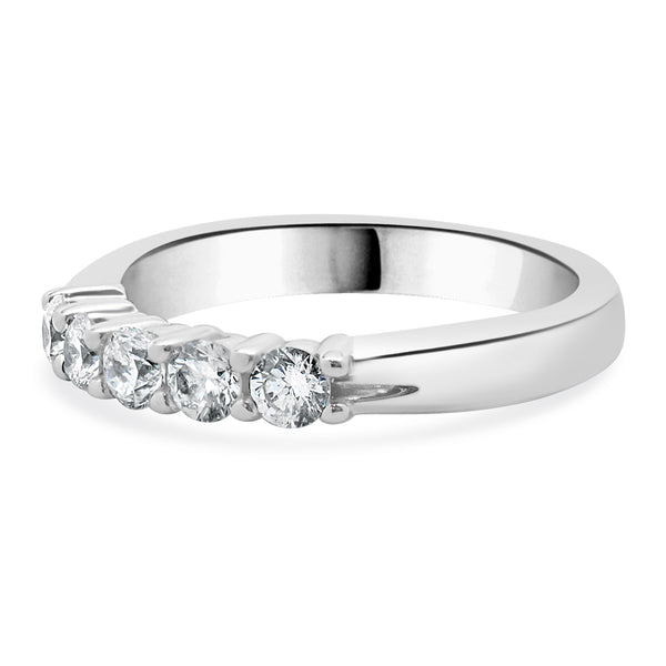 14 Karat White Gold Diamond Band