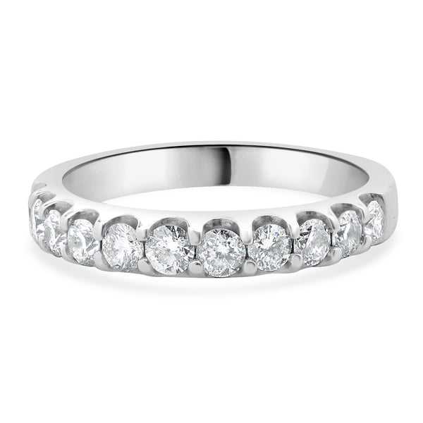 14 Karat White Gold Diamond Band