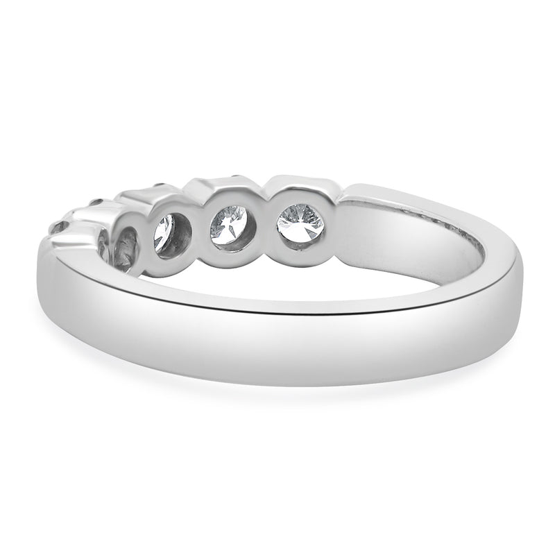 14 Karat White Gold Diamond Band