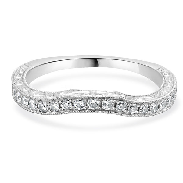 Neil Lane 14 Karat White Gold Diamond Contour Band