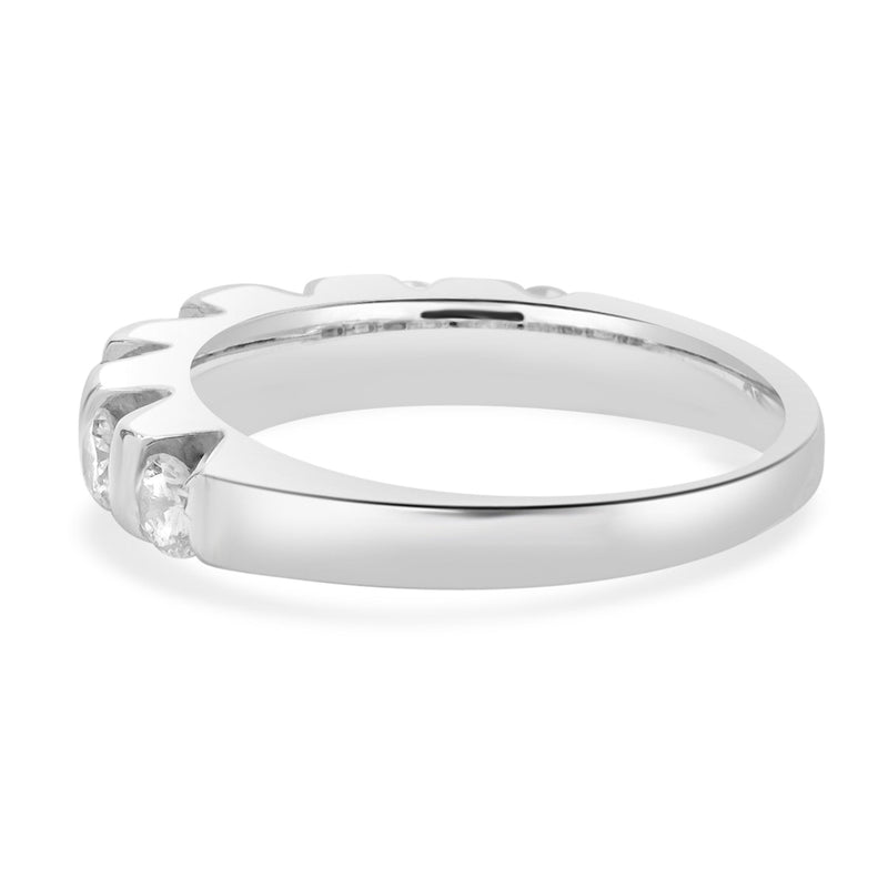 14 Karat White Gold Diamond Band