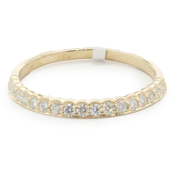 14 Karat Yellow Gold Diamond Band