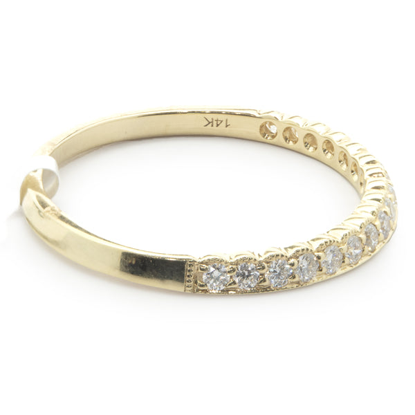 14 Karat Yellow Gold Diamond Band