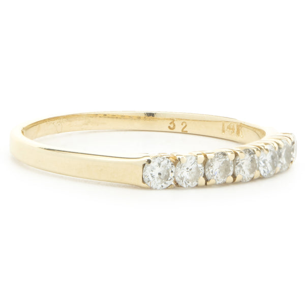 14 Karat Yellow Gold Diamond Band