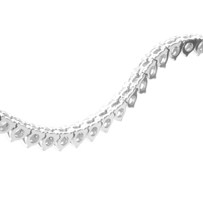 18 Karat White Gold Diamond Tennis Necklace