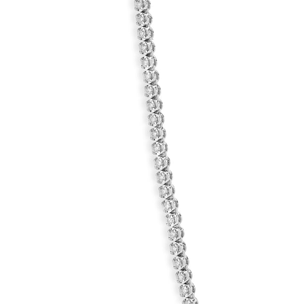 14 Karat White Gold 4 Prong Diamond Tennis Necklace