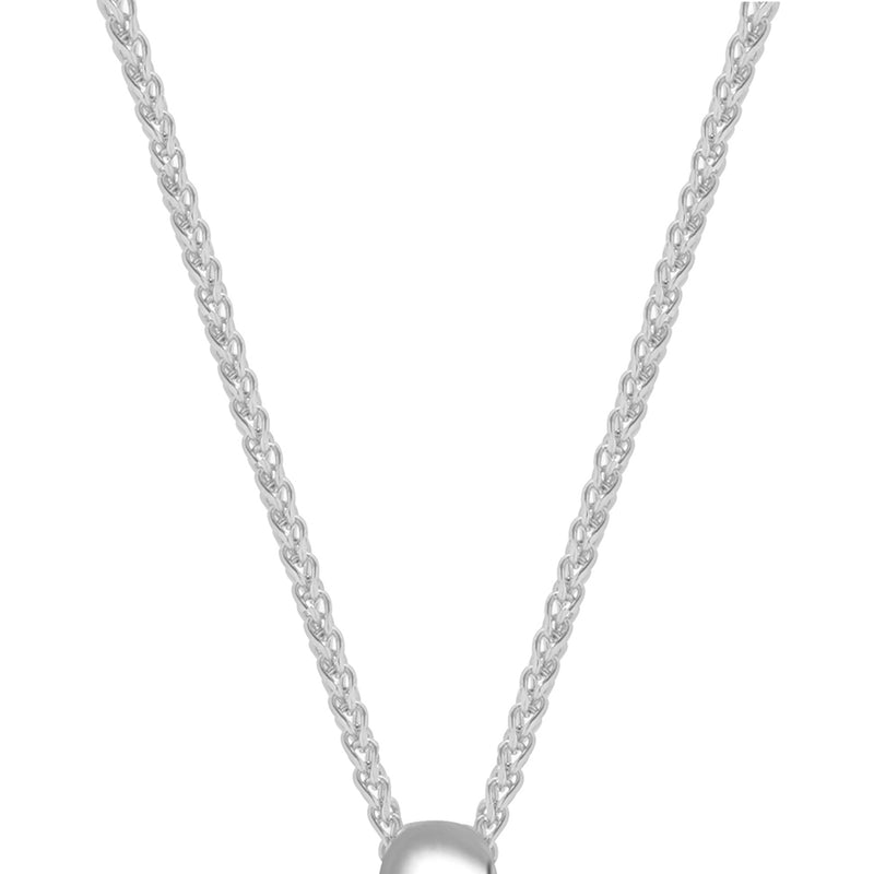 18 Karat White Gold Black and White Diamond Cutout Necklace
