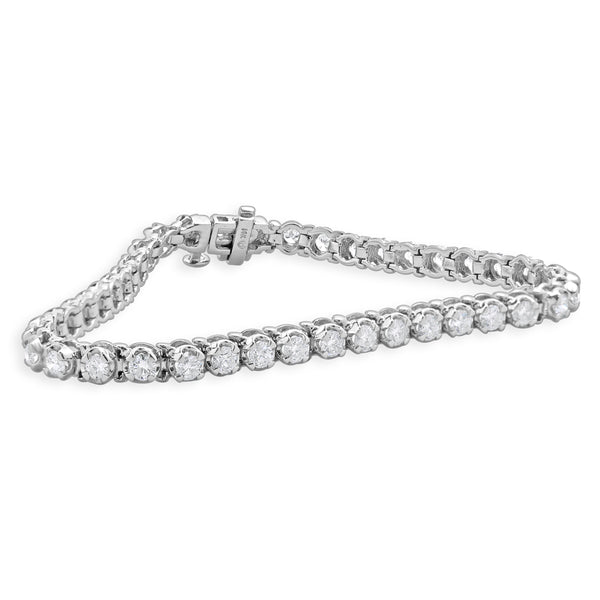 14 Karat White Gold Diamond Tennis Bracelet