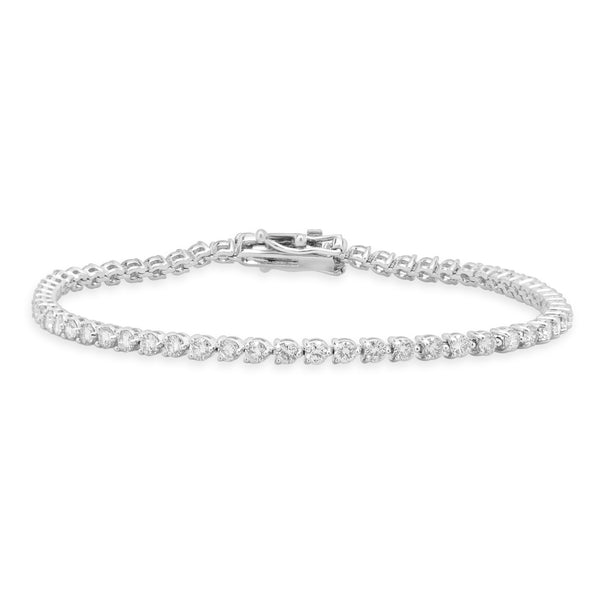 14 Karat White Gold Diamond Tennis Bracelet