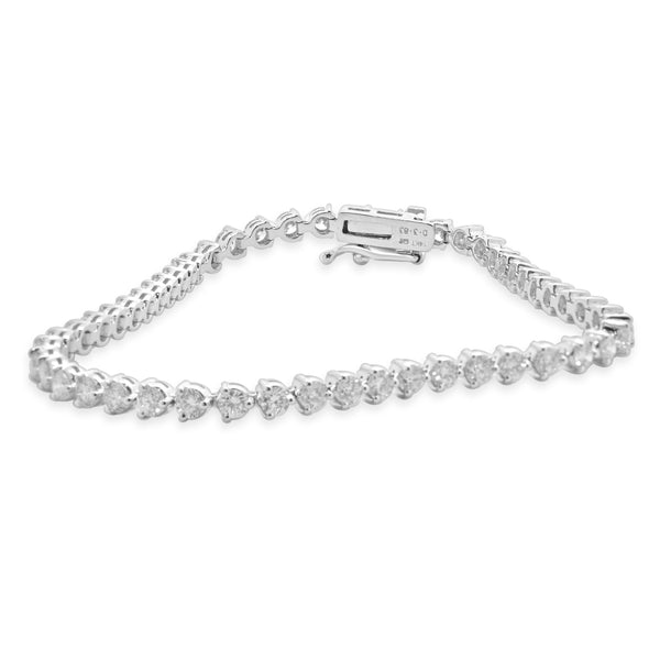 14 Karat White Gold Diamond Tennis Bracelet