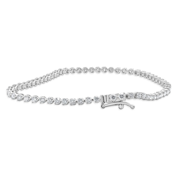 14 Karat White Gold Diamond Tennis Bracelet