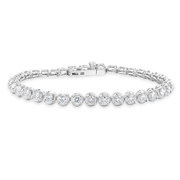 14 Karat White Gold Diamond Tennis Bracelet