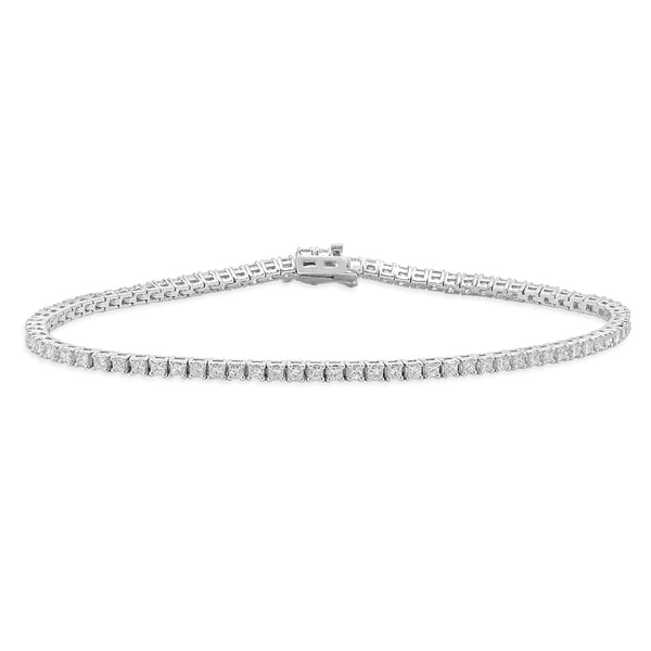 14 Karat White Gold Diamond Tennis Bracelet