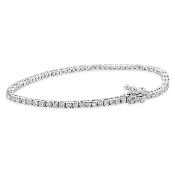 14 Karat White Gold Diamond Tennis Bracelet