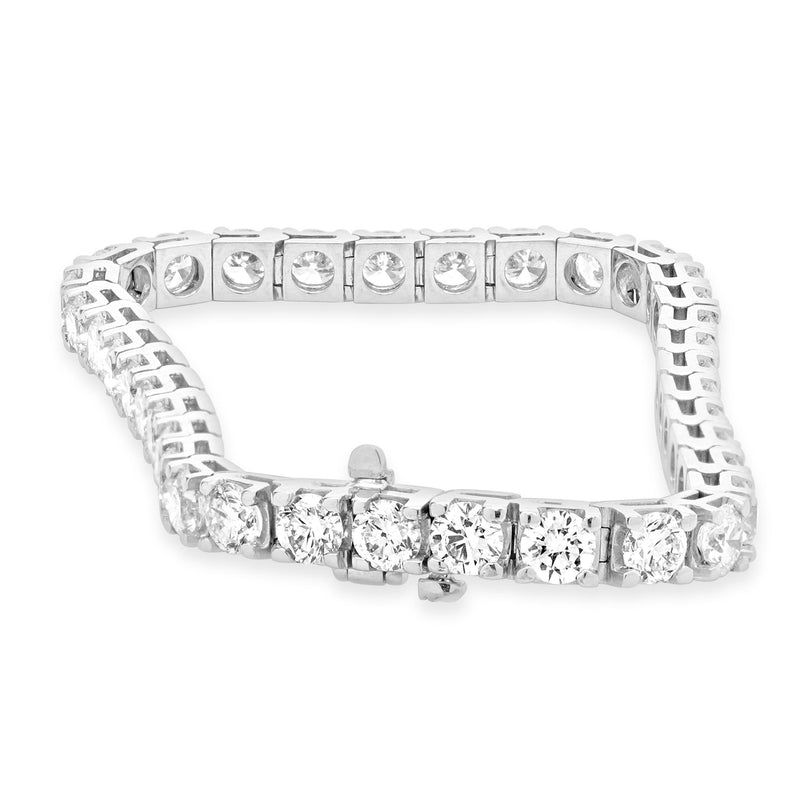 14 Karat White Gold Diamond Tennis Bracelet