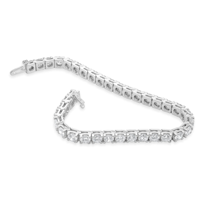 14 Karat White Gold Diamond Tennis Bracelet