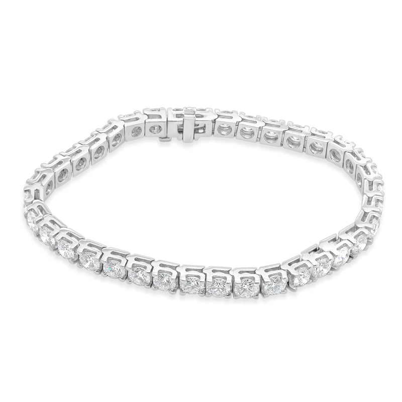 14 Karat White Gold Diamond Tennis Bracelet