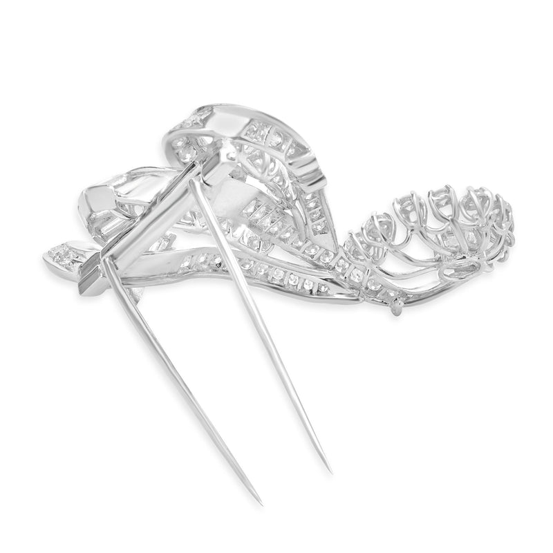 Platinum Vintage Diamond Spray Pin