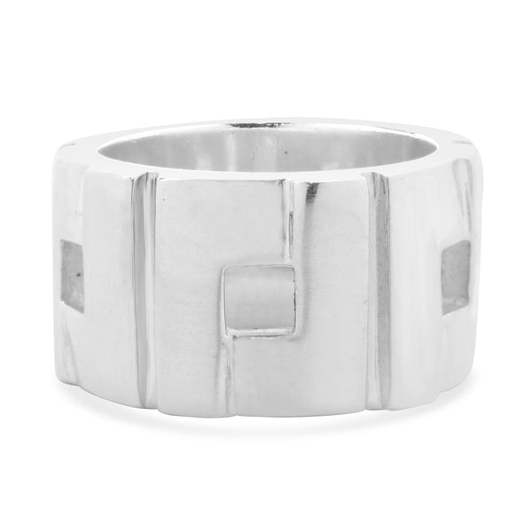 Gucci Silver Ring with Square G