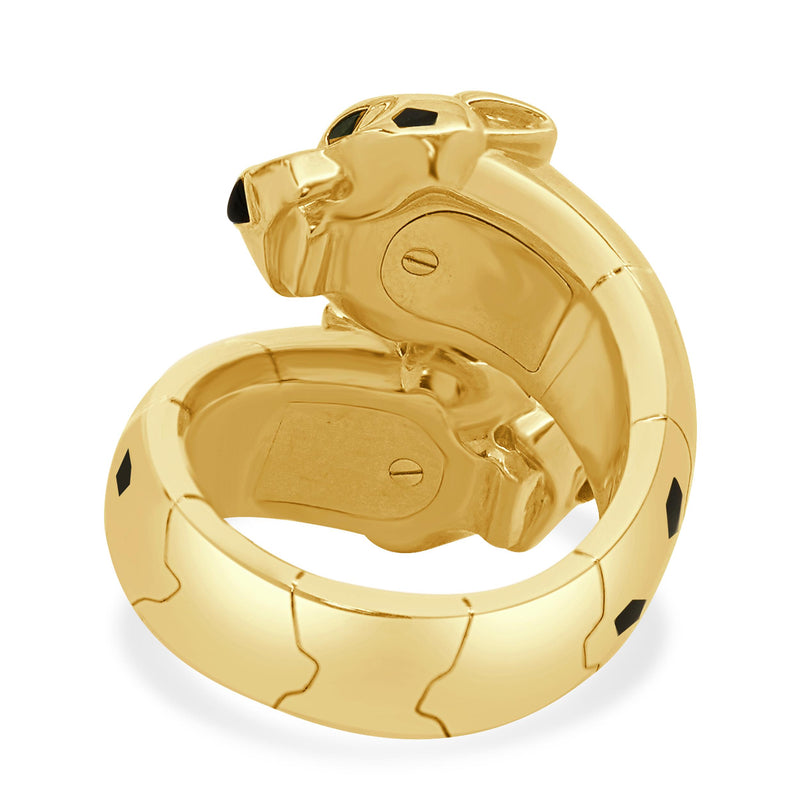 Cartier 18 Karat Yellow Gold Panther Ring