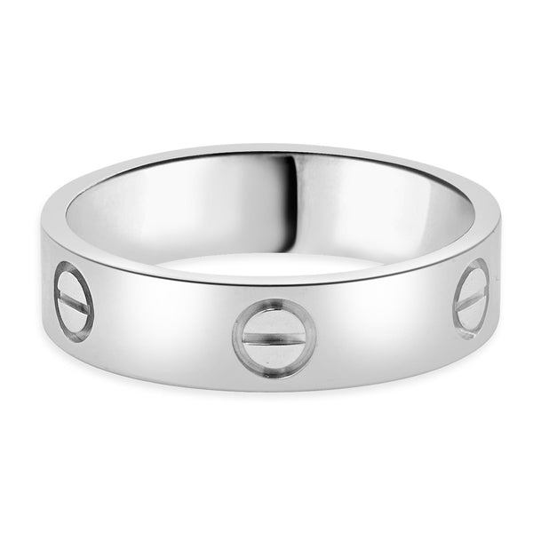 Cartier 18 Karat White Gold Love Ring