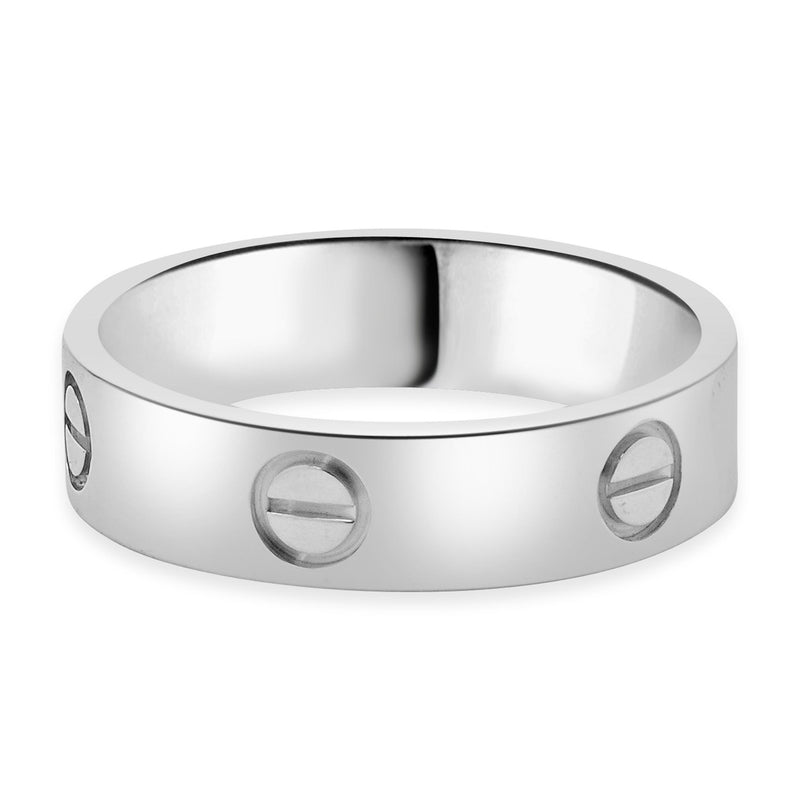 Cartier 18 Karat White Gold Love Ring