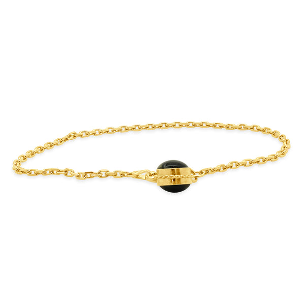 14 Yellow Gold Evil Eye Drop Bracelet