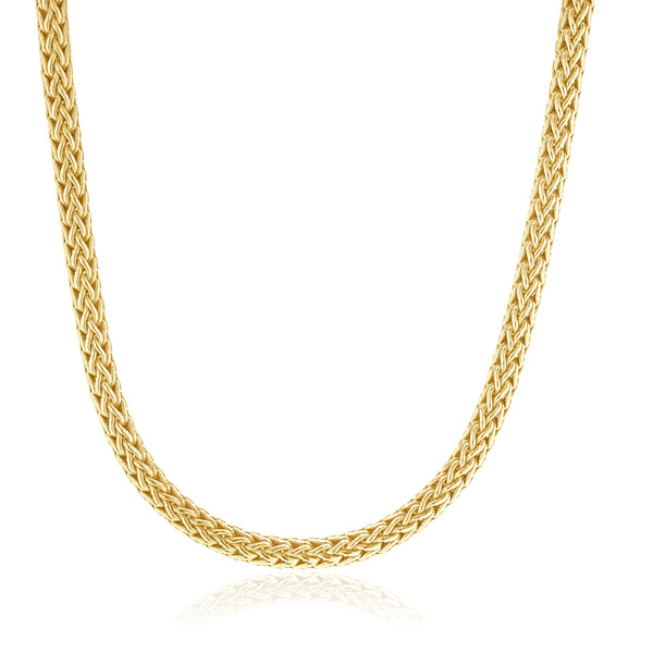 John Hardy 18 Karat Yellow Gold Diamond Classic Chain Necklace