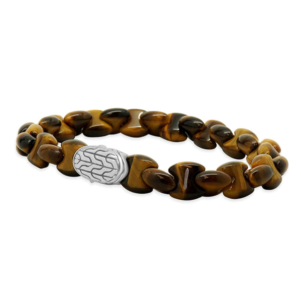 John Hardy Tigers Eye & Sterling Silver Bracelet