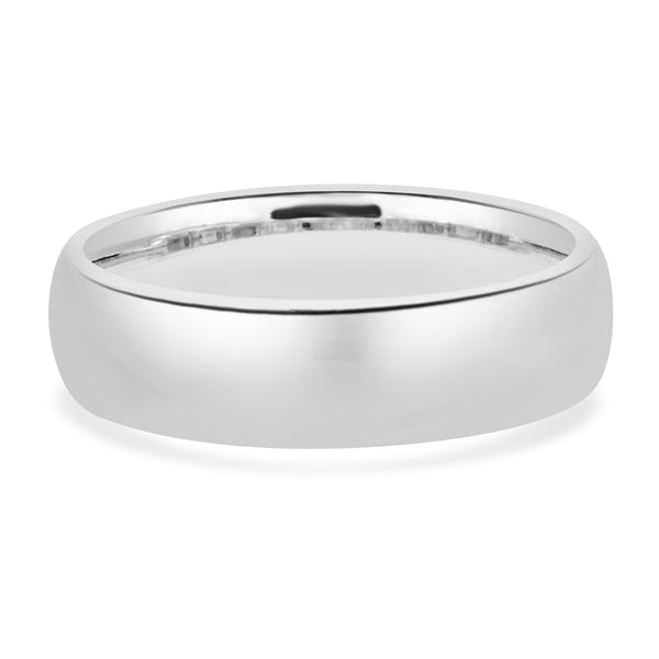 14 Karat White Gold 6MM Comfort Fit Band