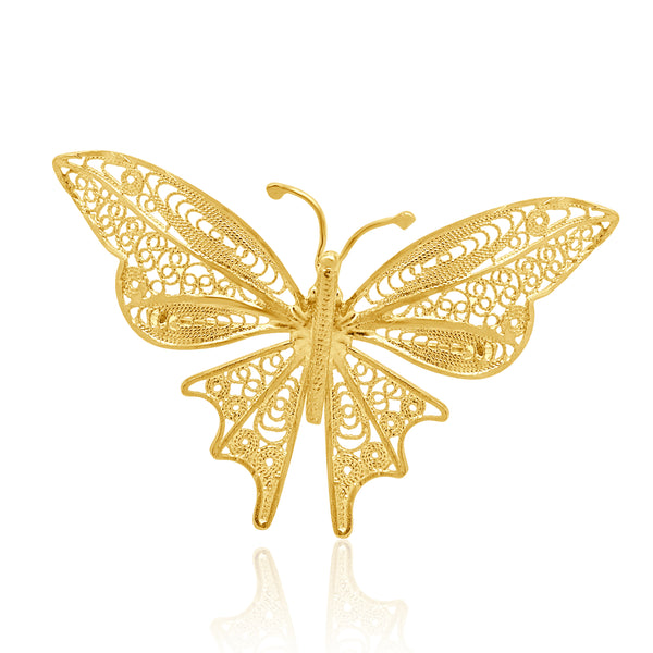 14 Karat yellow Gold Butterfly Pin