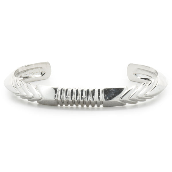 14 Karat White Gold Arrow Cuff Bracelet