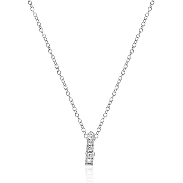 Roberto Coin 18 Karat White Gold Diamond Enhancer Necklace