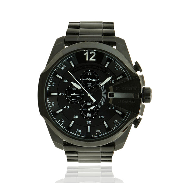 Diesel Black Stainless Steel Mega Chief Chronograph 55mm