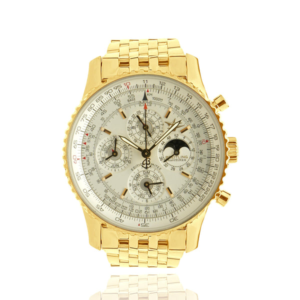 Breitling 18k Yellow Gold Navitimer Quantieme Perpetual Calendar 43mm