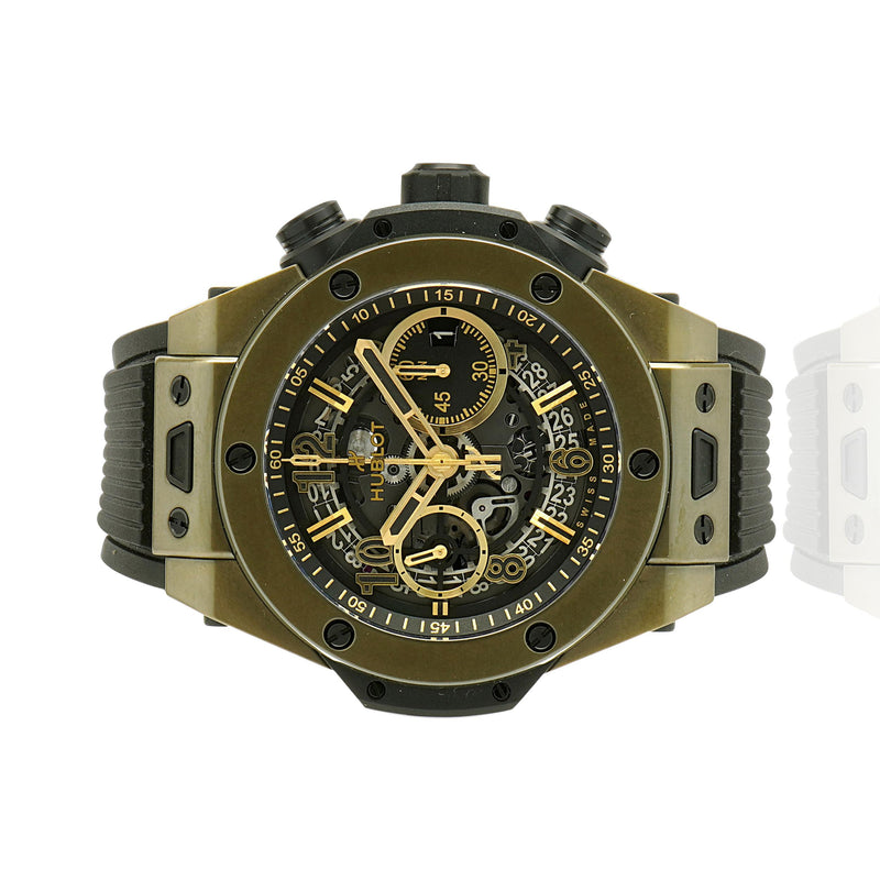 Hublot Ceramic 18 Karat Big Bang Chronograph Unico Magic Gold