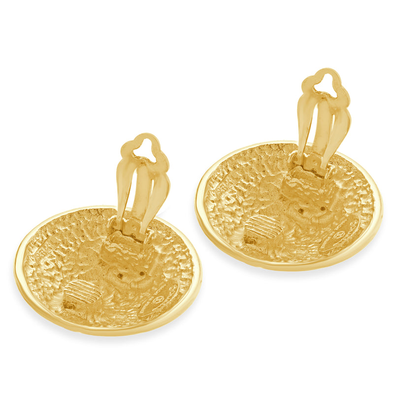 Chanel 1990 Medallion Earrings