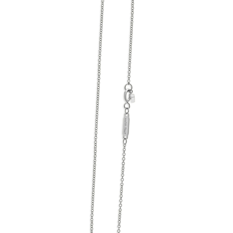 Tiffany & Co. 18 Karat White Gold T Smile Diamond Necklace