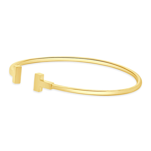 Tiffany & Co. 18 Karat Yellow Gold T Wire Bracelet