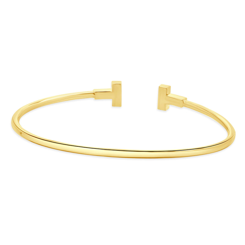 Tiffany & Co. 18 Karat Yellow Gold T Wire Bracelet