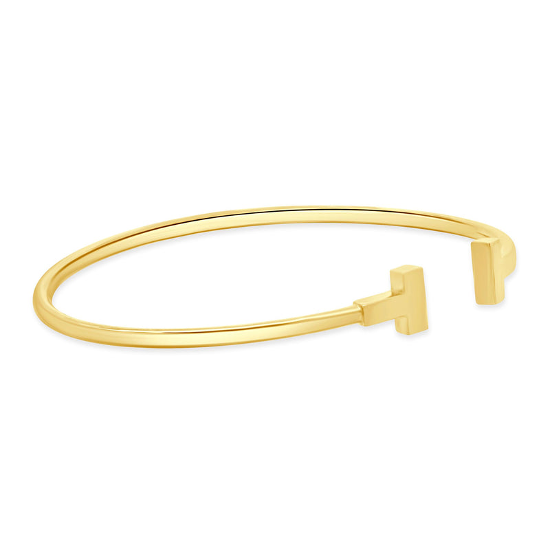 Tiffany & Co. 18 Karat Yellow Gold T Wire Bracelet