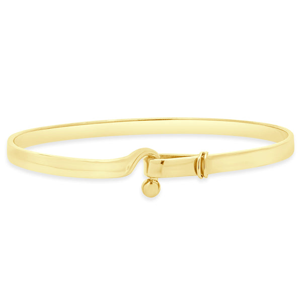 Tiffany & Co. 18 Karat Yellow Gold Hook & Eye Bangle Bracelet