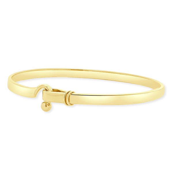 Tiffany & Co. 18 Karat Yellow Gold Hook & Eye Bangle Bracelet