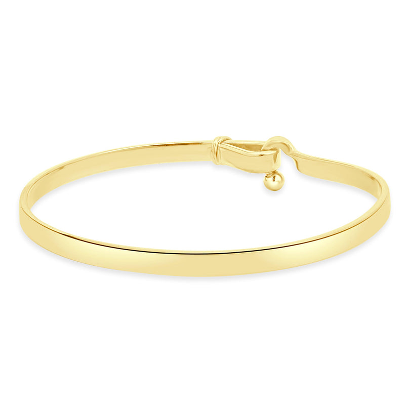 Tiffany & Co. 18 Karat Yellow Gold Hook & Eye Bangle Bracelet